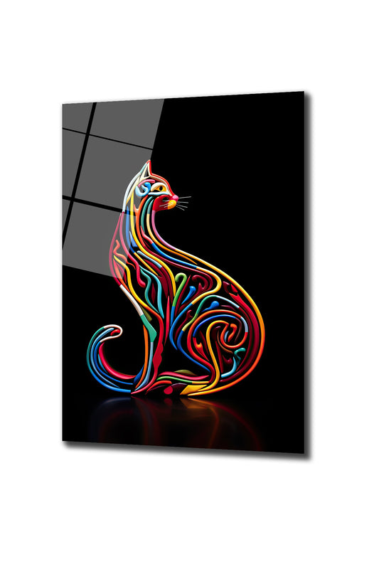 DEKORATİF DİKEY CAM TABLO - TT0516