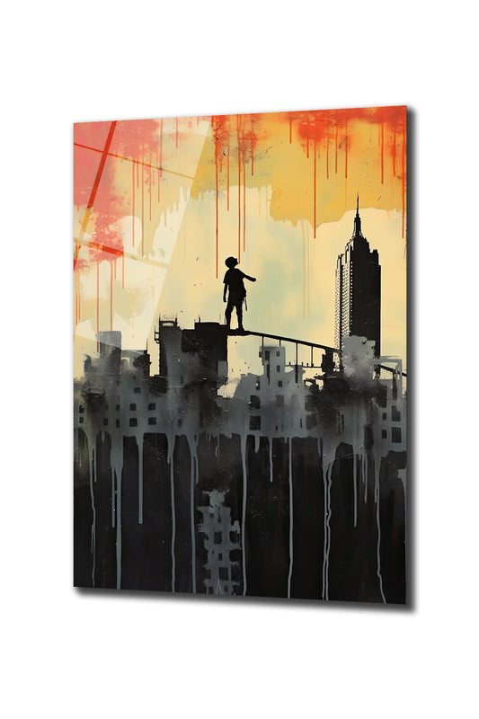 DEKORATİF DİKEY CAM TABLO - TT0288