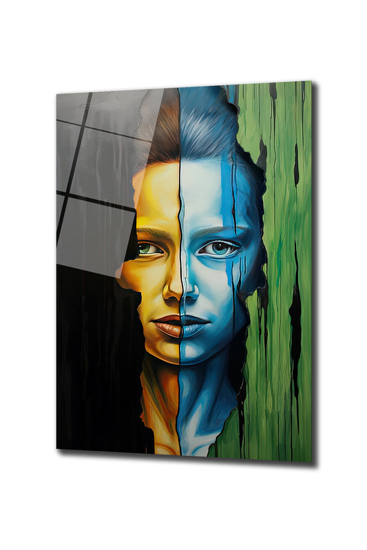 DEKORATİF DİKEY CAM TABLO - TT0514