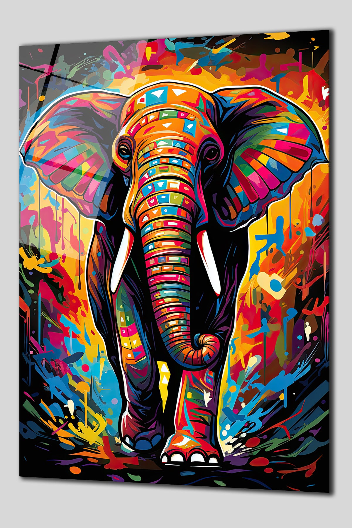 DEKORATİF DİKEY CAM TABLO - TT0133