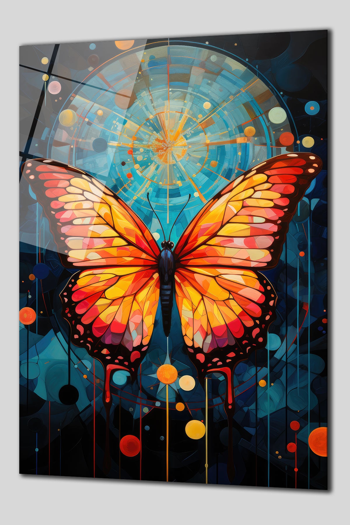 DEKORATİF DİKEY CAM TABLO - TT0137