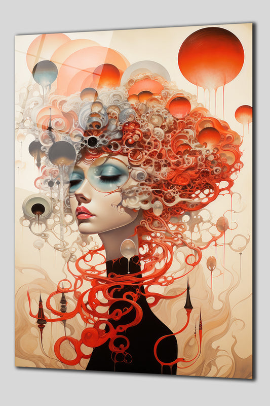 DEKORATİF DİKEY CAM TABLO - TT0148