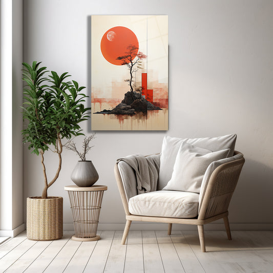 DEKORATİF DİKEY CAM TABLO - TT0004