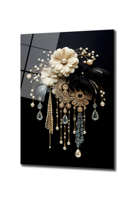 DEKORATİF DİKEY CAM TABLO - TT0497