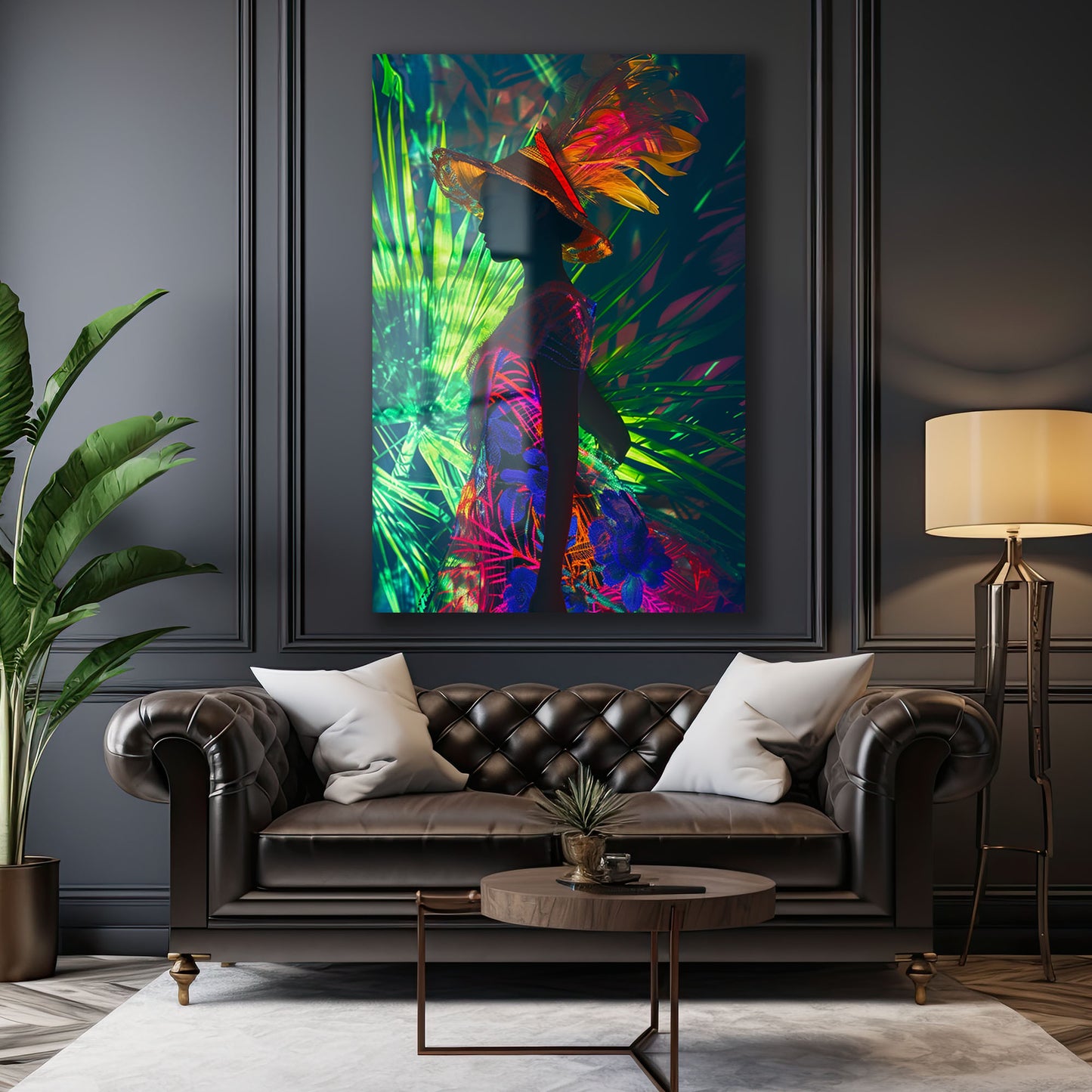 DEKORATİF DİKEY CAM TABLO - TT1491