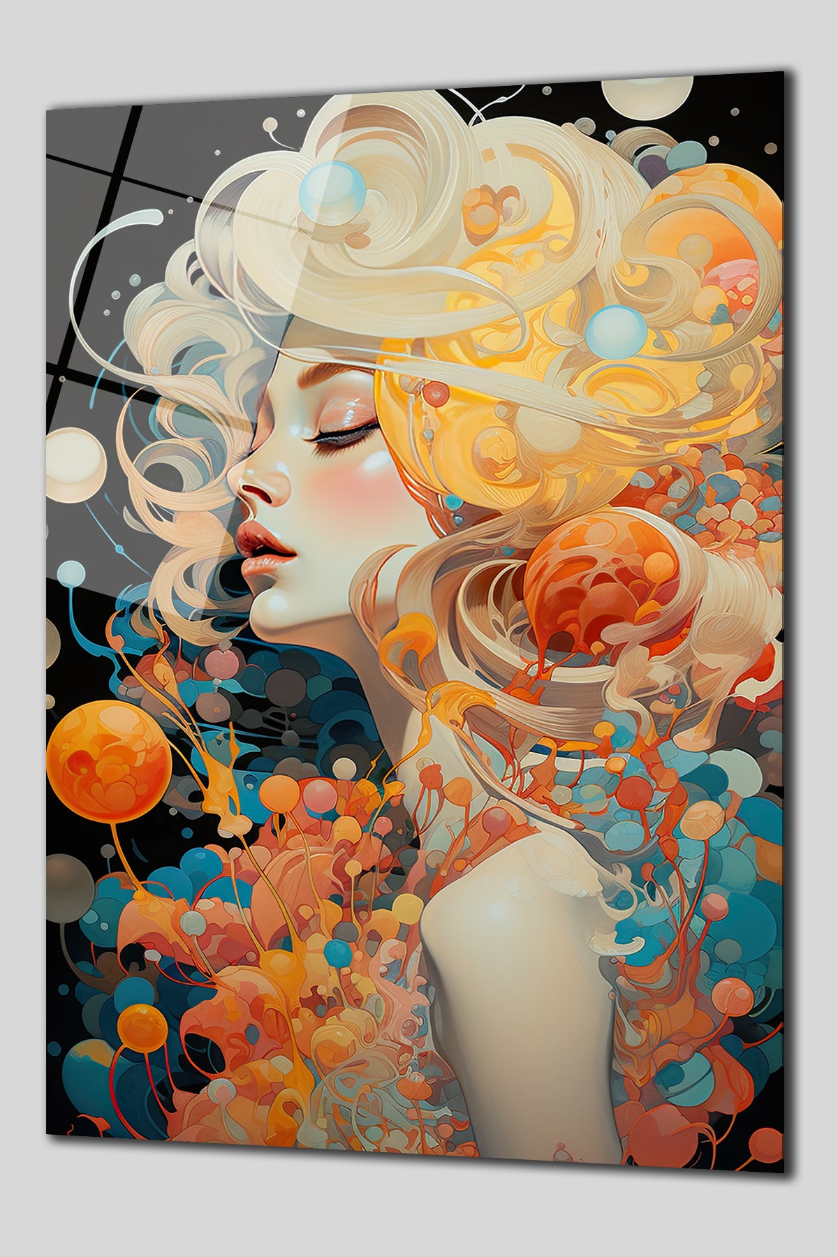 DEKORATİF DİKEY CAM TABLO - TT0147