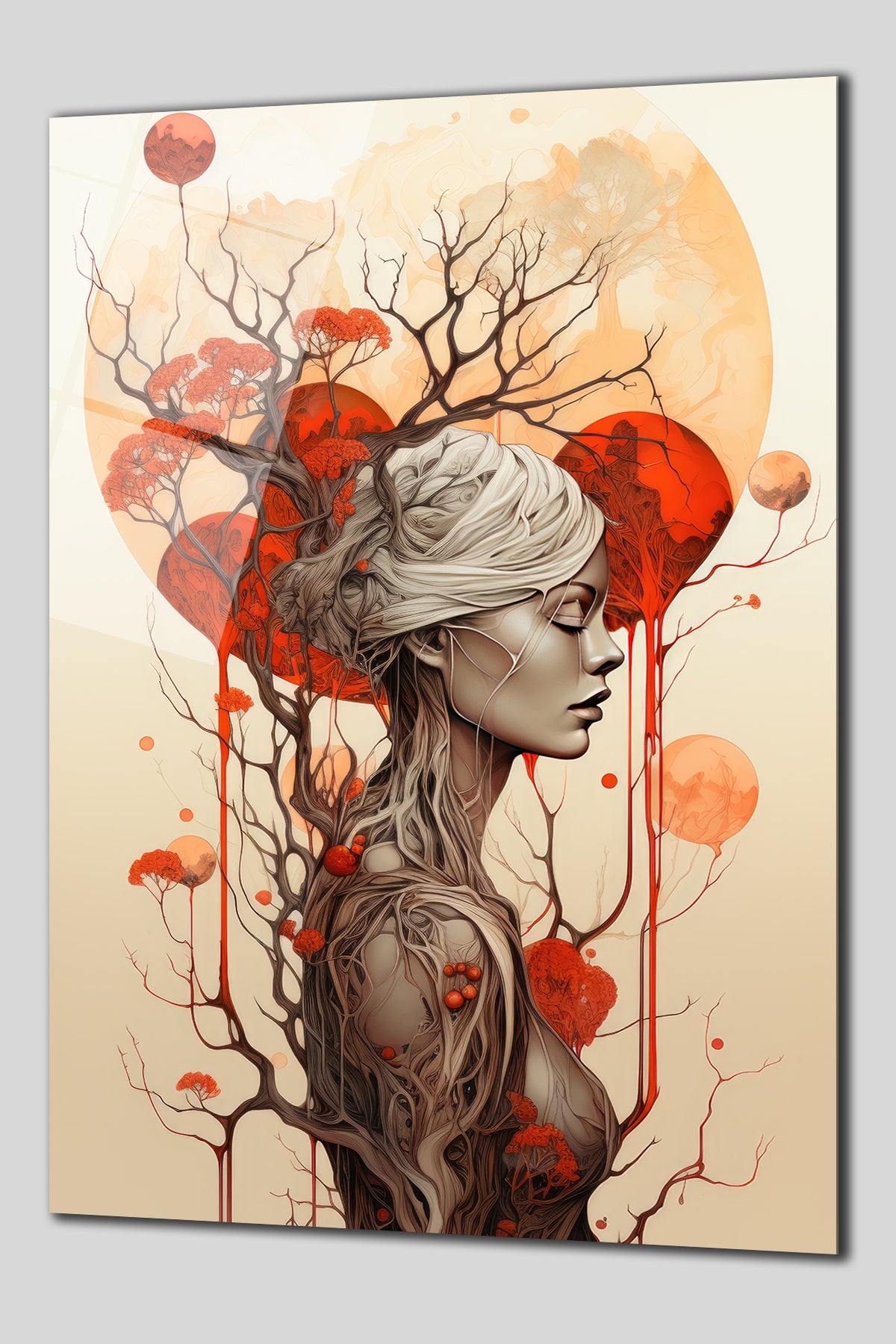 DEKORATİF DİKEY CAM TABLO - TT0156