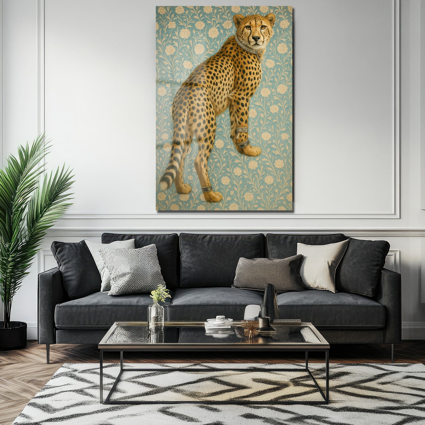 DEKORATİF DİKEY CAM TABLO - TT3368