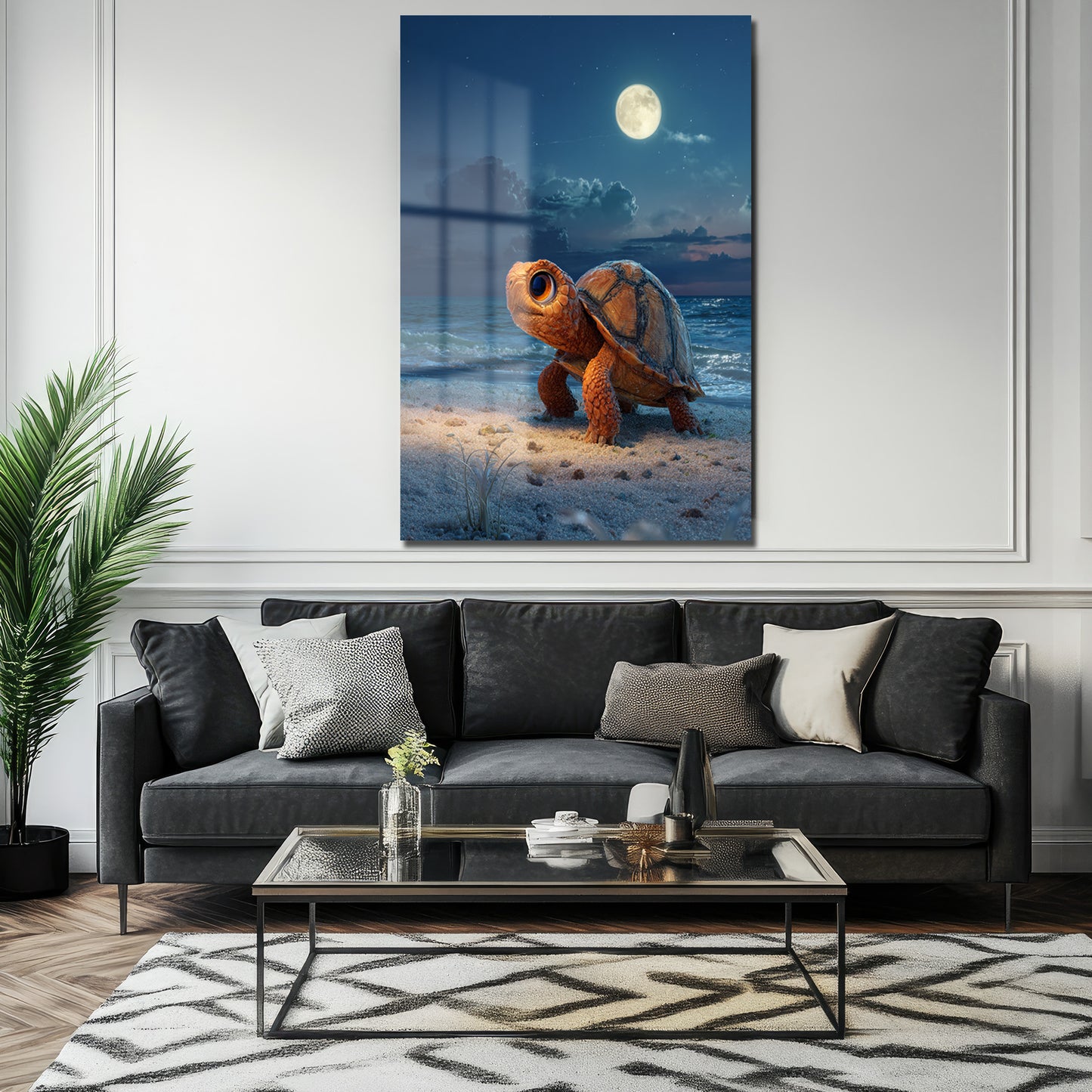 DEKORATİF DİKEY CAM TABLO - TT3438