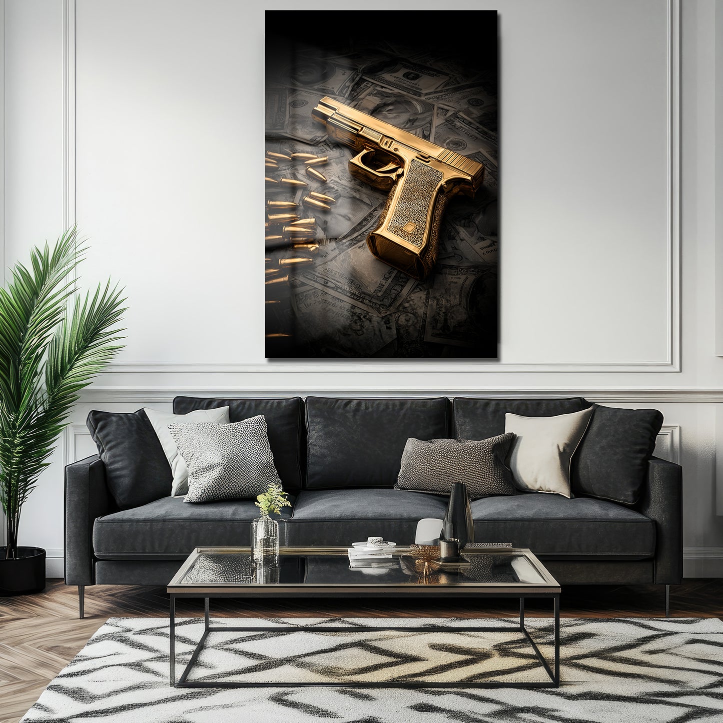 DEKORATİF DİKEY CAM TABLO - TT3373