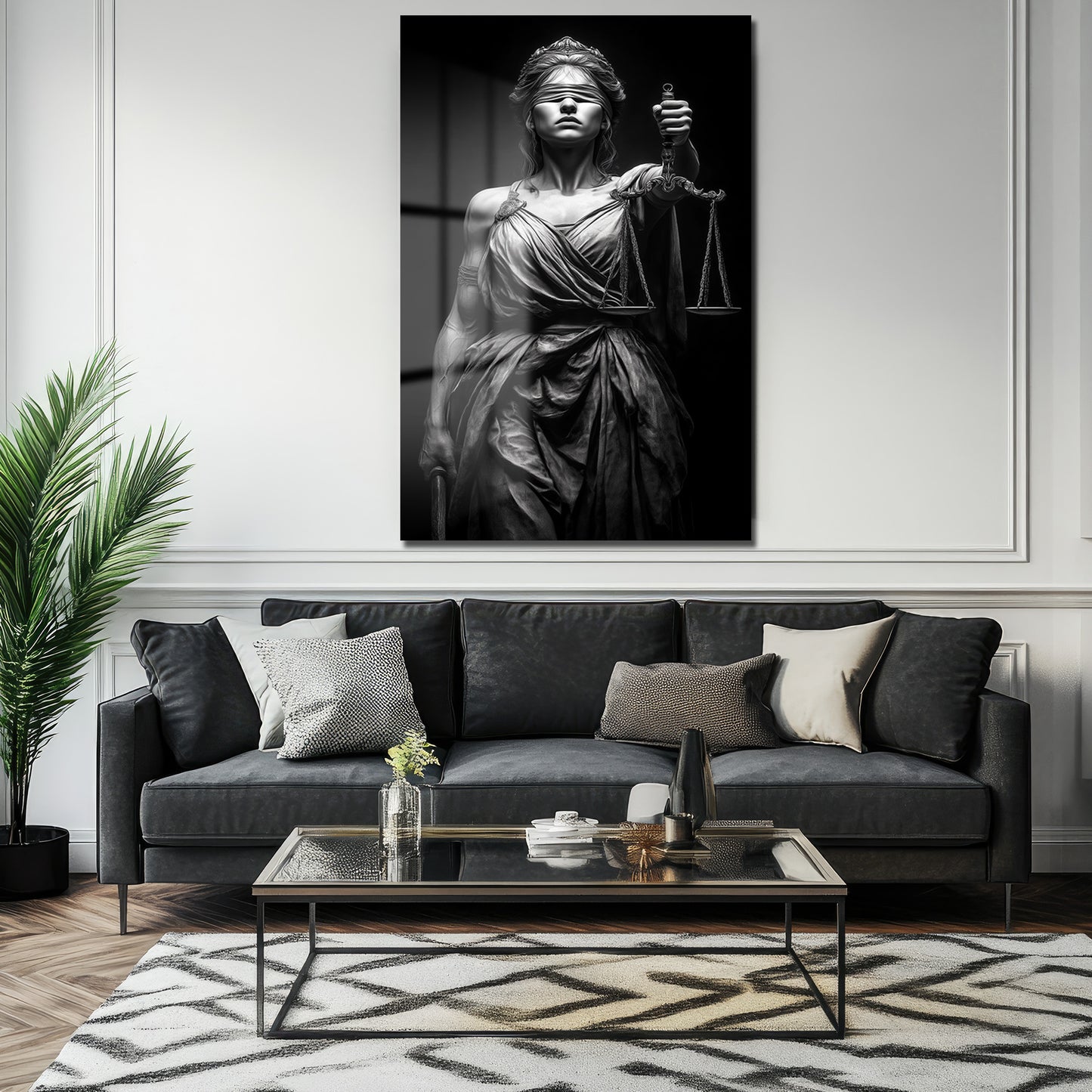 DEKORATİF DİKEY CAM TABLO - TT3444