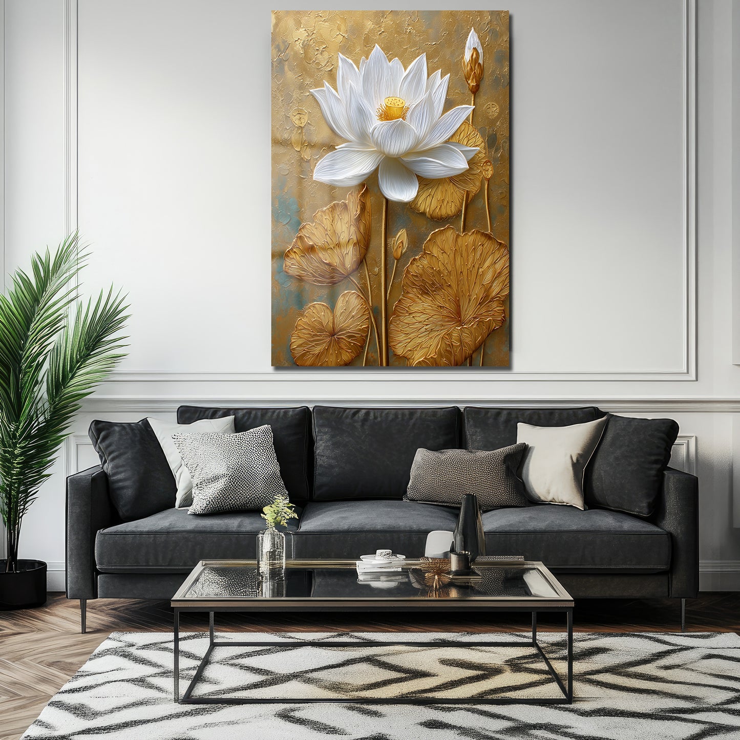 DEKORATİF DİKEY CAM TABLO - TT3445