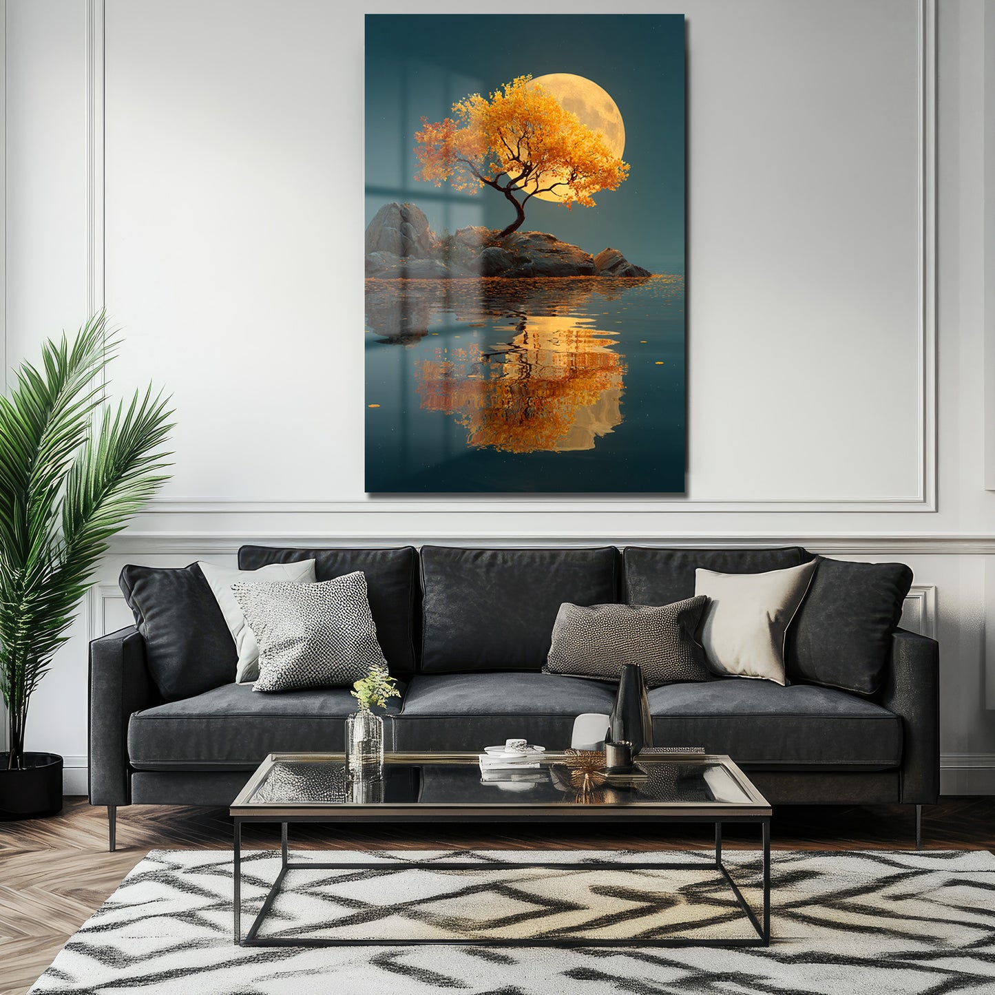 DEKORATİF DİKEY CAM TABLO - TT3380