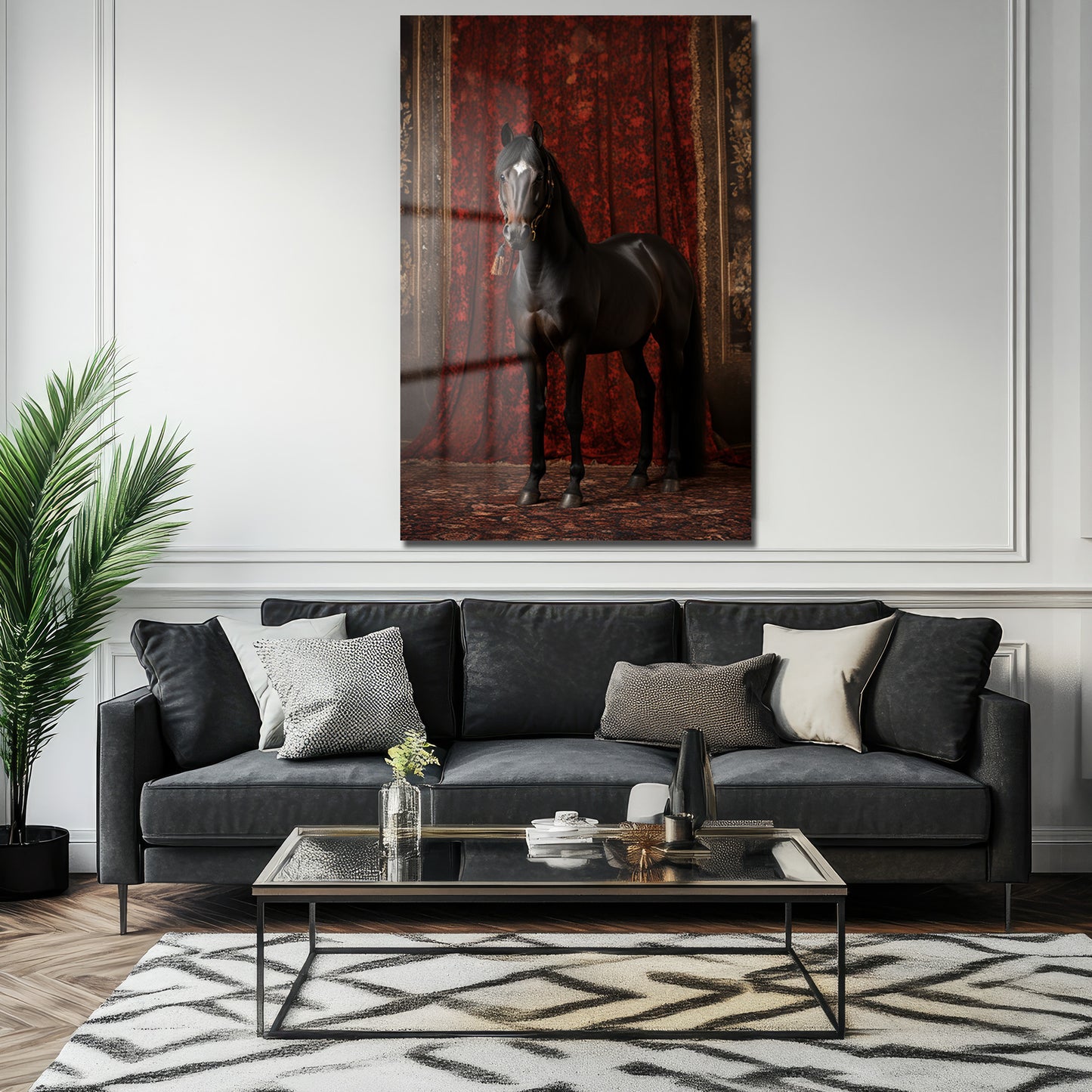 DEKORATİF DİKEY CAM TABLO - TT3382