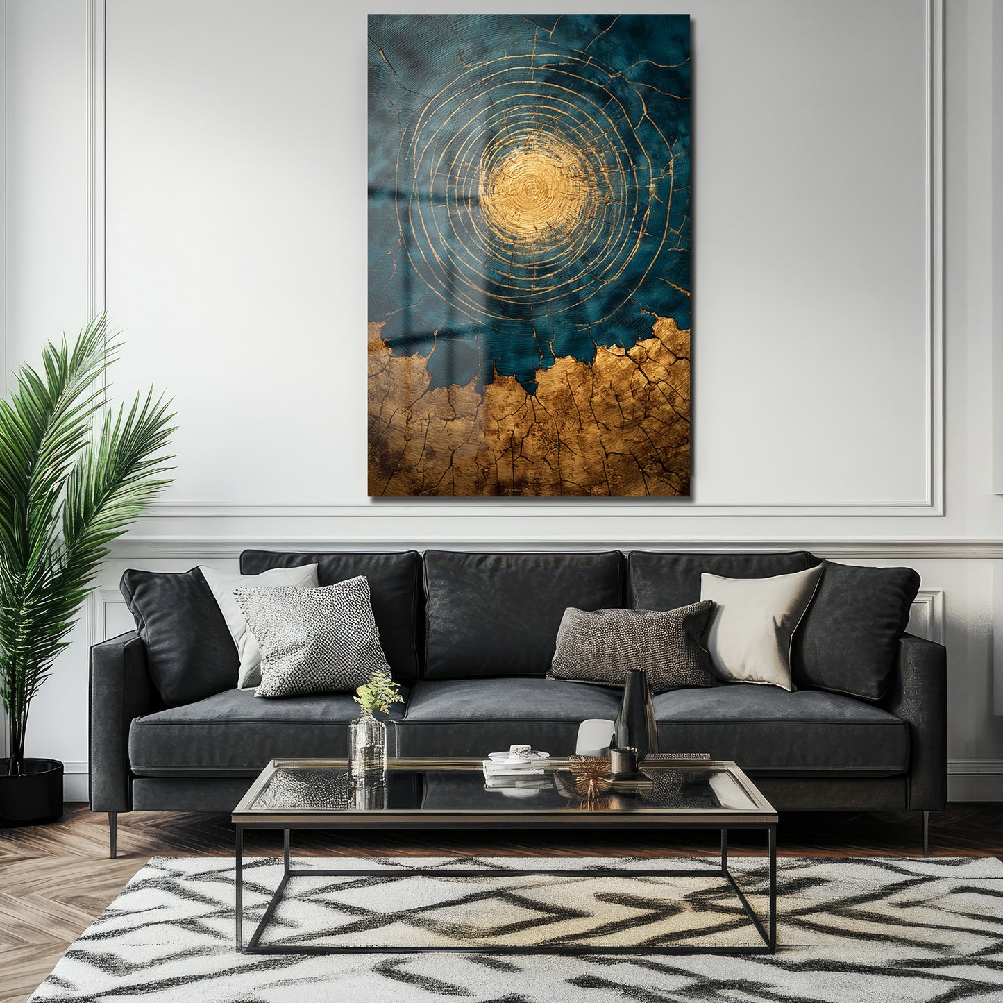 DEKORATİF DİKEY CAM TABLO - TT3453