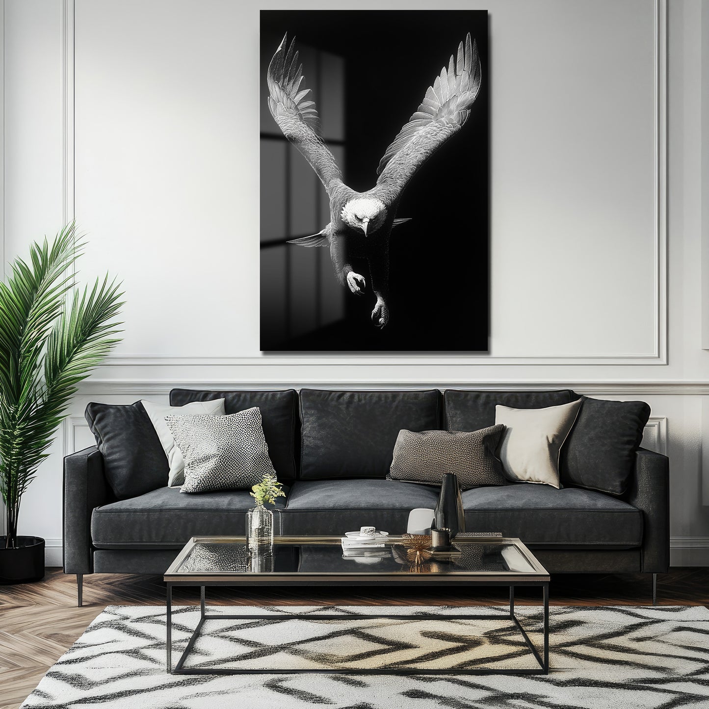 DEKORATİF DİKEY CAM TABLO - TT3387