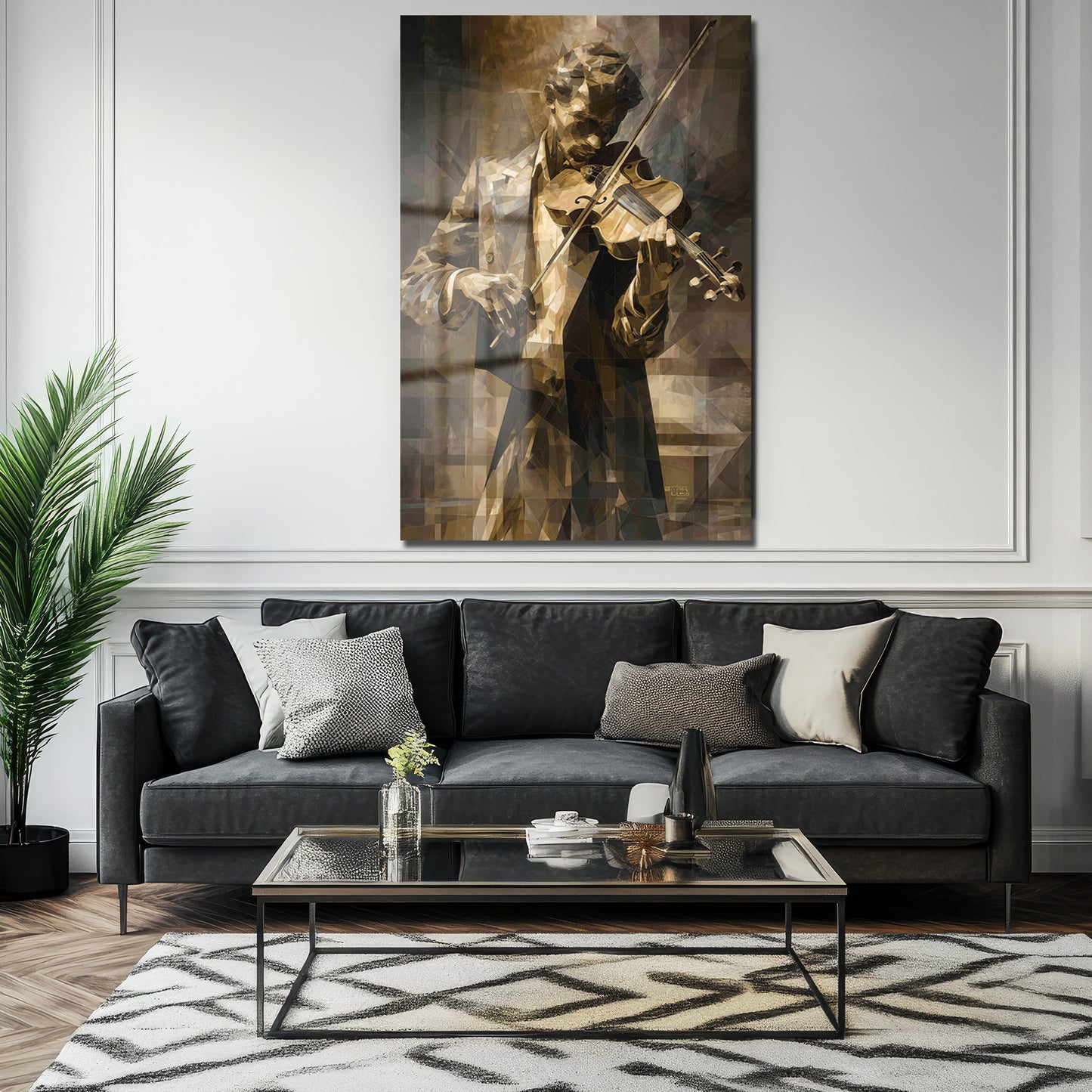 DEKORATİF DİKEY CAM TABLO - TT3458