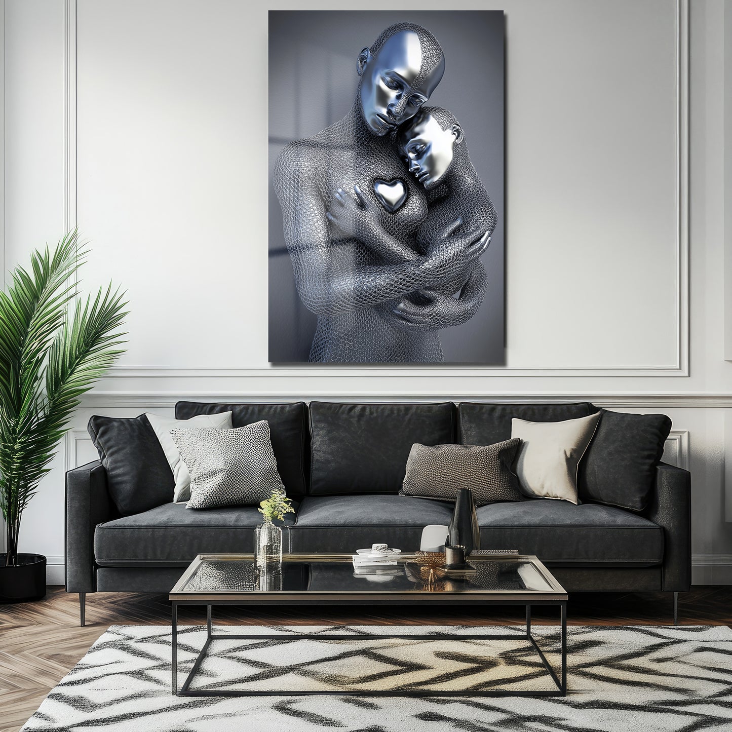 DEKORATİF DİKEY CAM TABLO - TT3392