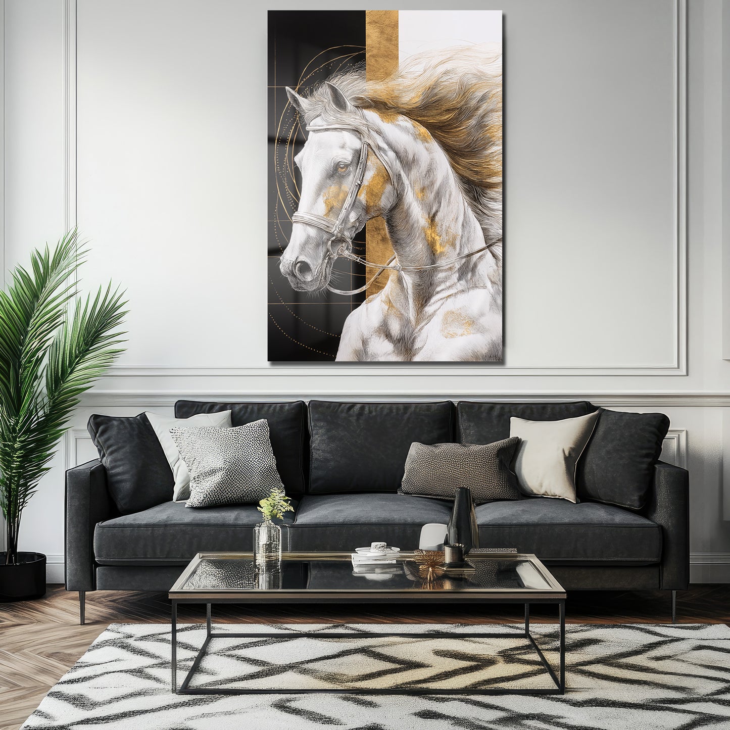 DEKORATİF DİKEY CAM TABLO - TT3461