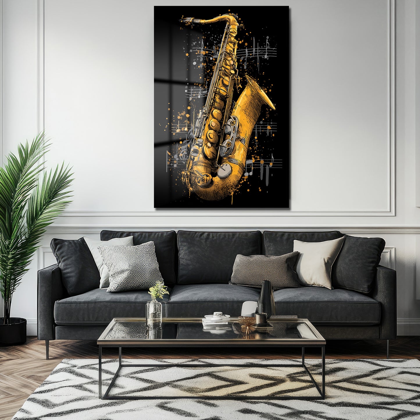 DEKORATİF DİKEY CAM TABLO - TT3463