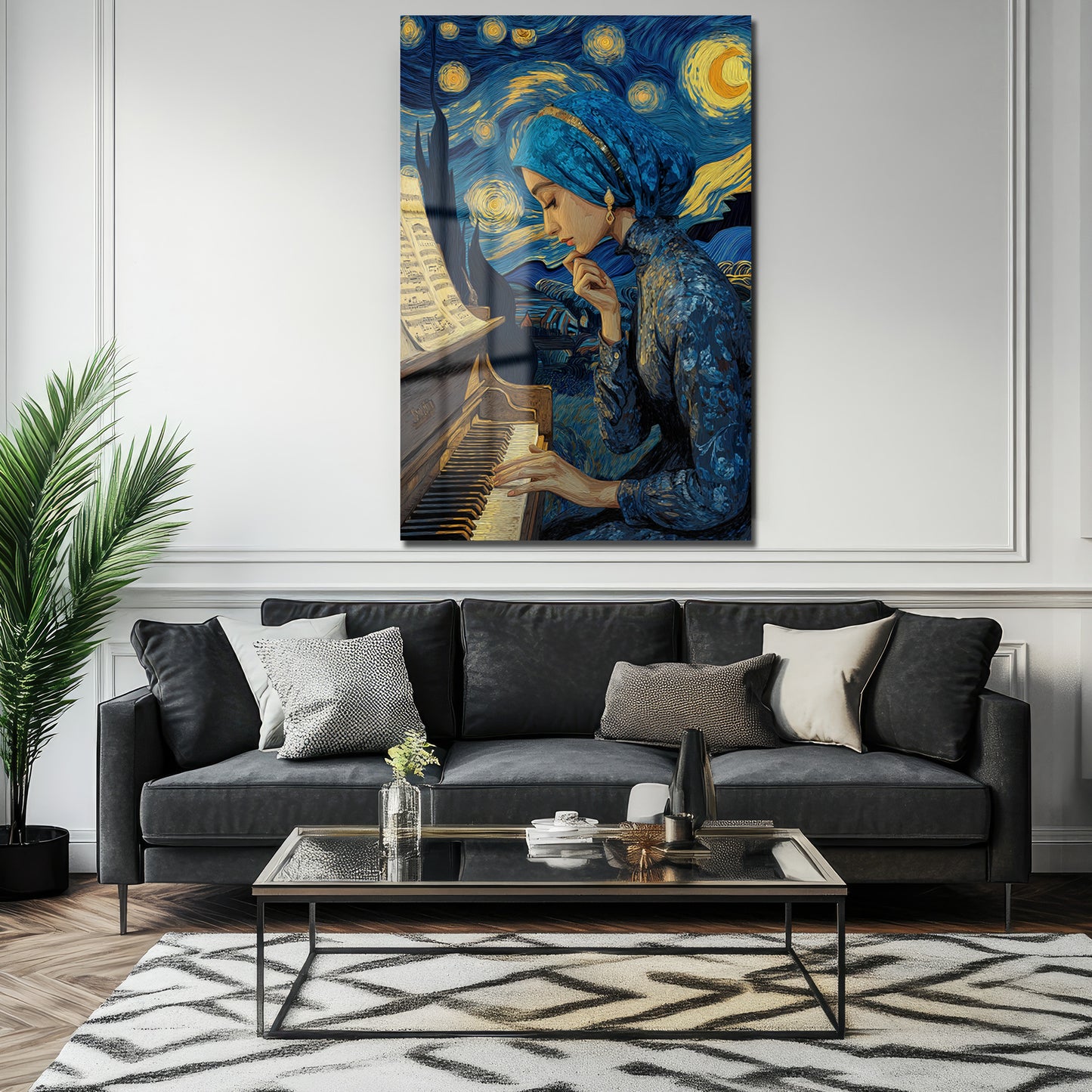 DEKORATİF DİKEY CAM TABLO - TT3400