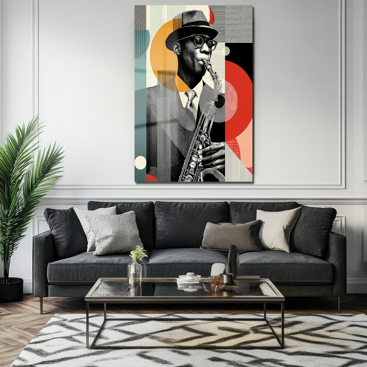 DEKORATİF DİKEY CAM TABLO - TT3472