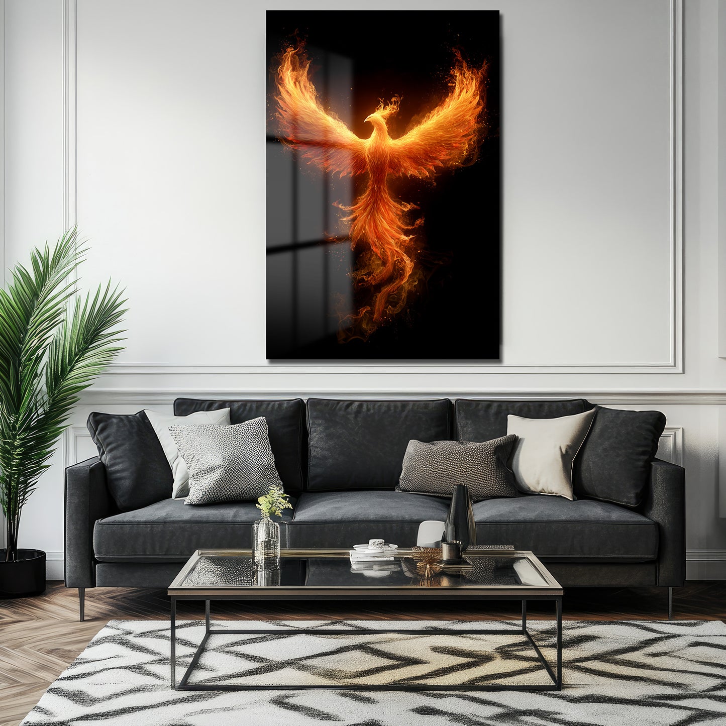 DEKORATİF DİKEY CAM TABLO - TT3475