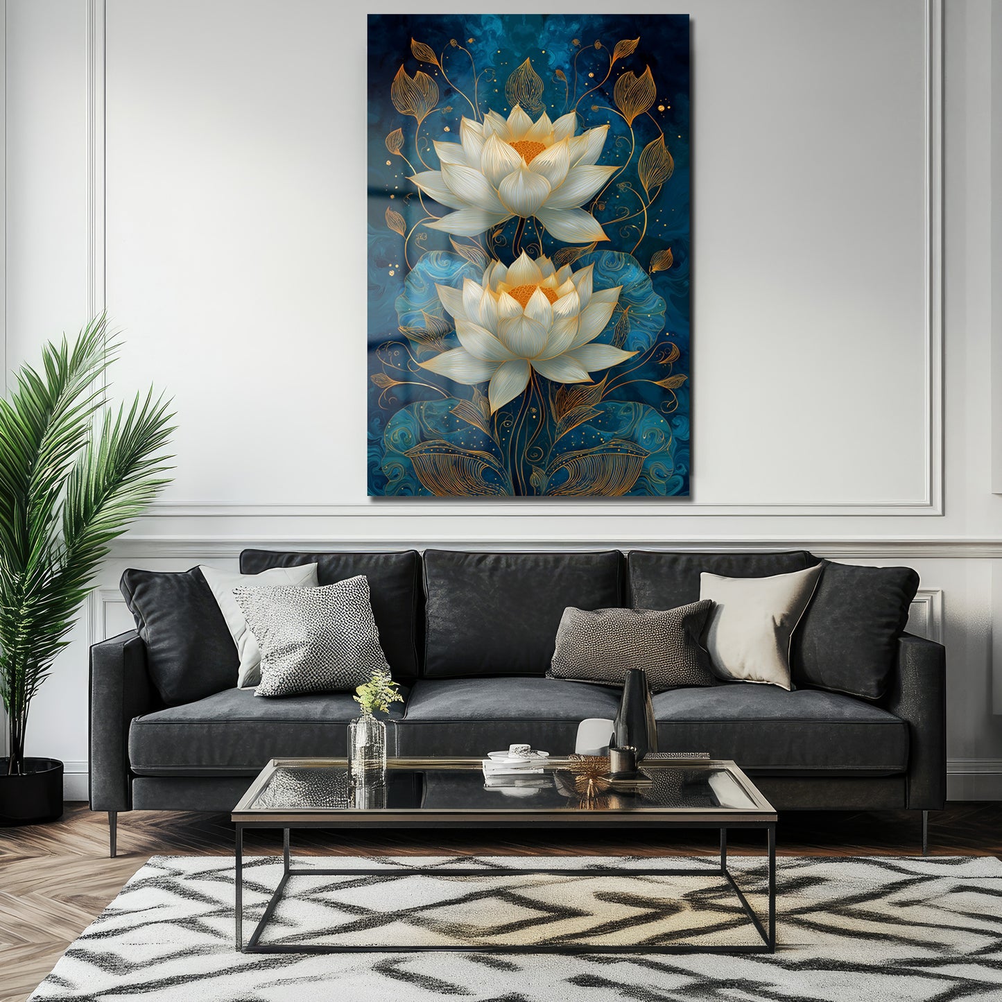 DEKORATİF DİKEY CAM TABLO - TT3481