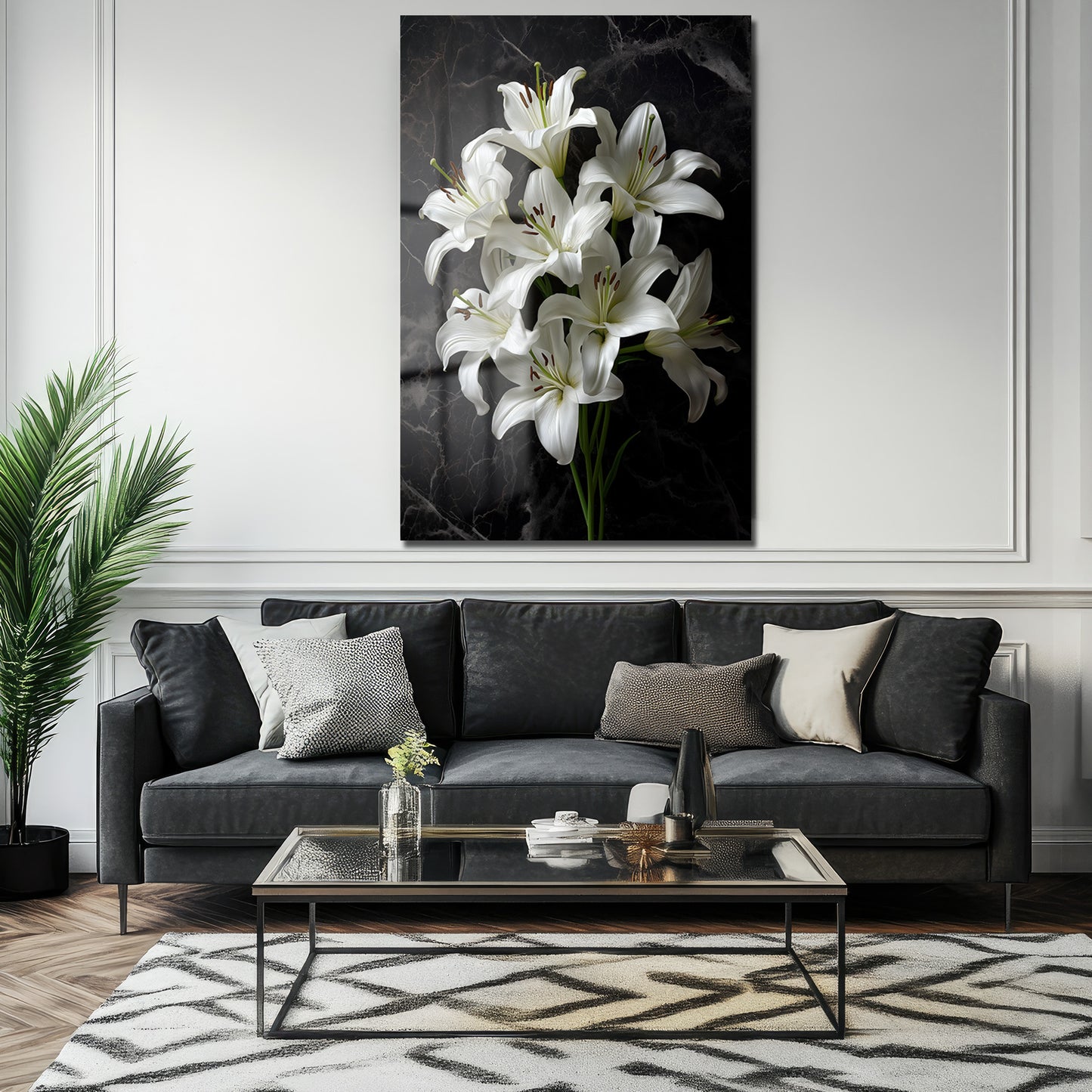 DEKORATİF DİKEY CAM TABLO - TT3482