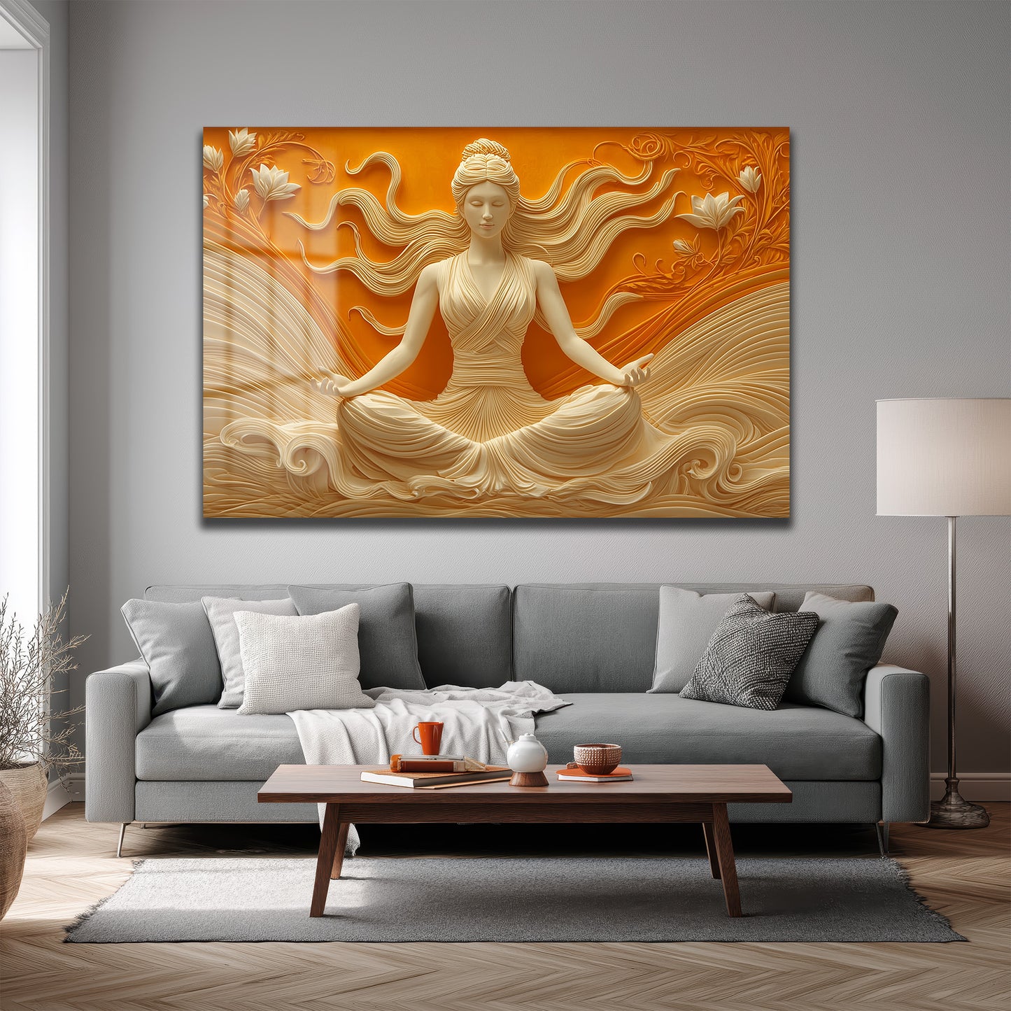 DEKORATİF YATAY CAM TABLO - TT3184