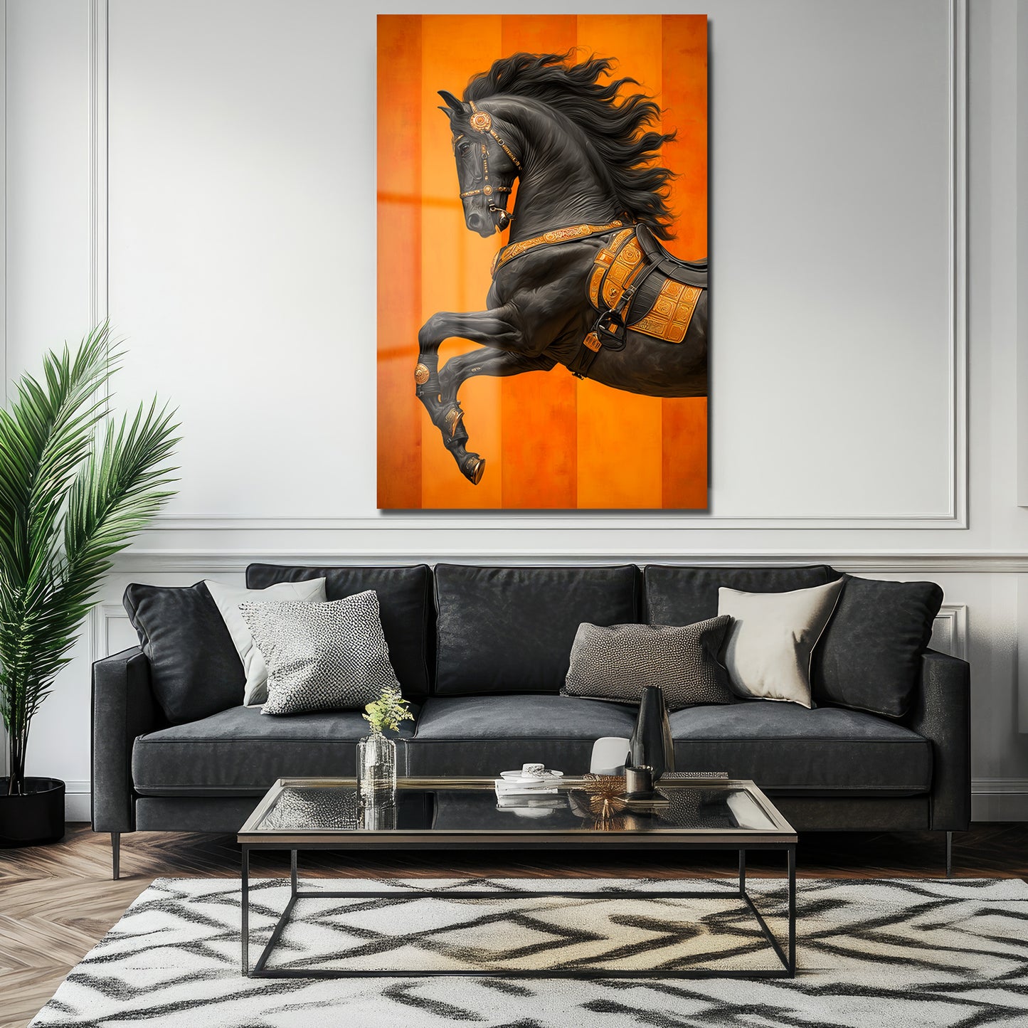 DEKORATİF DİKEY CAM TABLO - TT3419