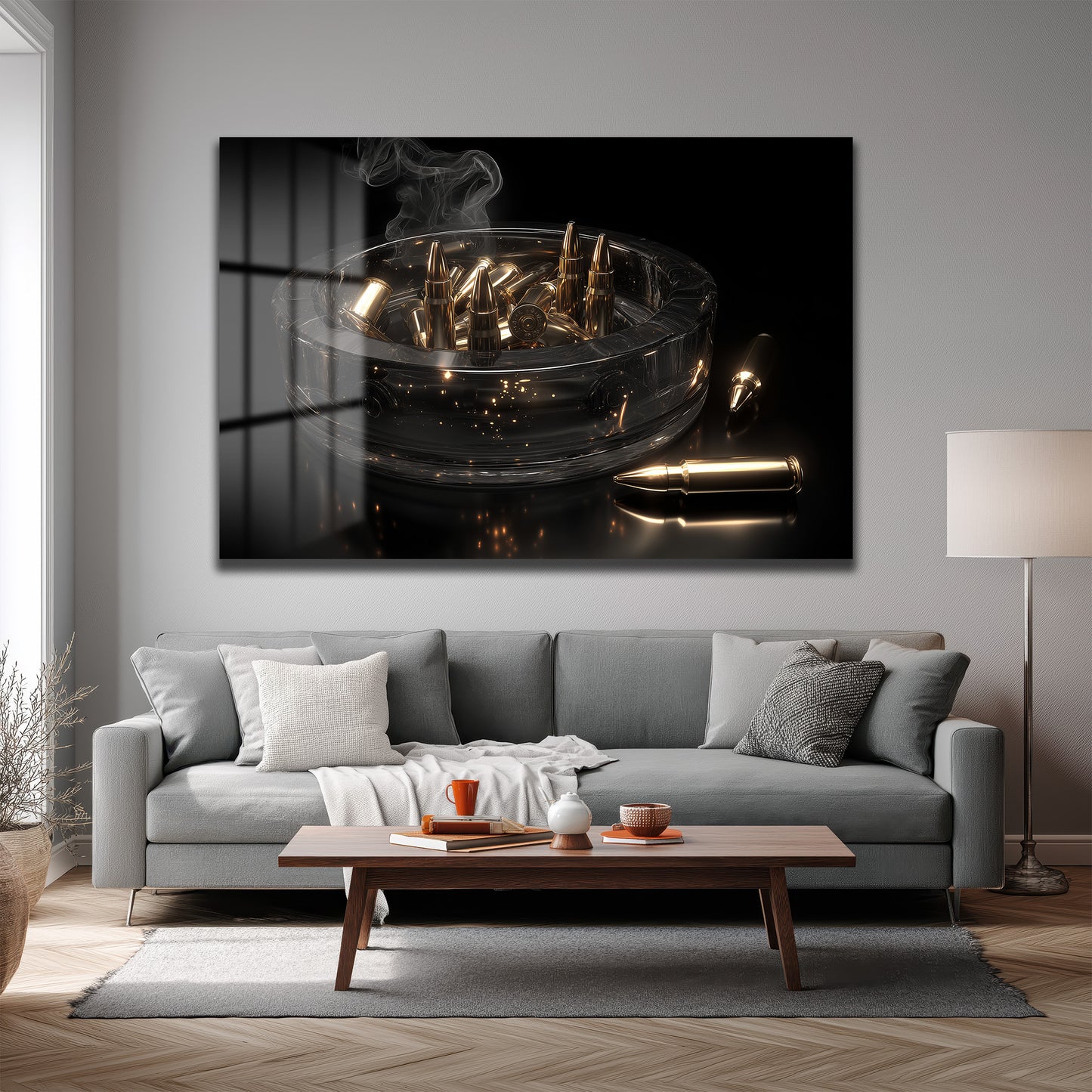 DEKORATİF YATAY CAM TABLO - TT3187