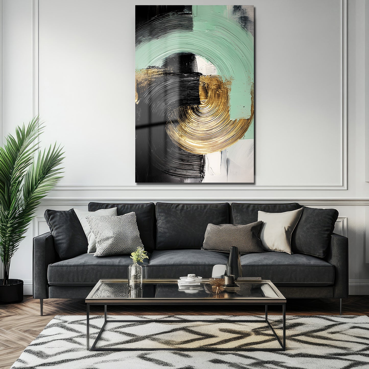 DEKORATİF DİKEY CAM TABLO - TT3421