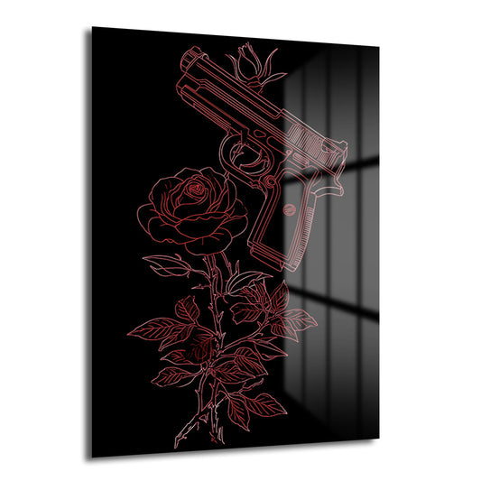 DEKORATİF DİKEY CAM TABLO - TT3352