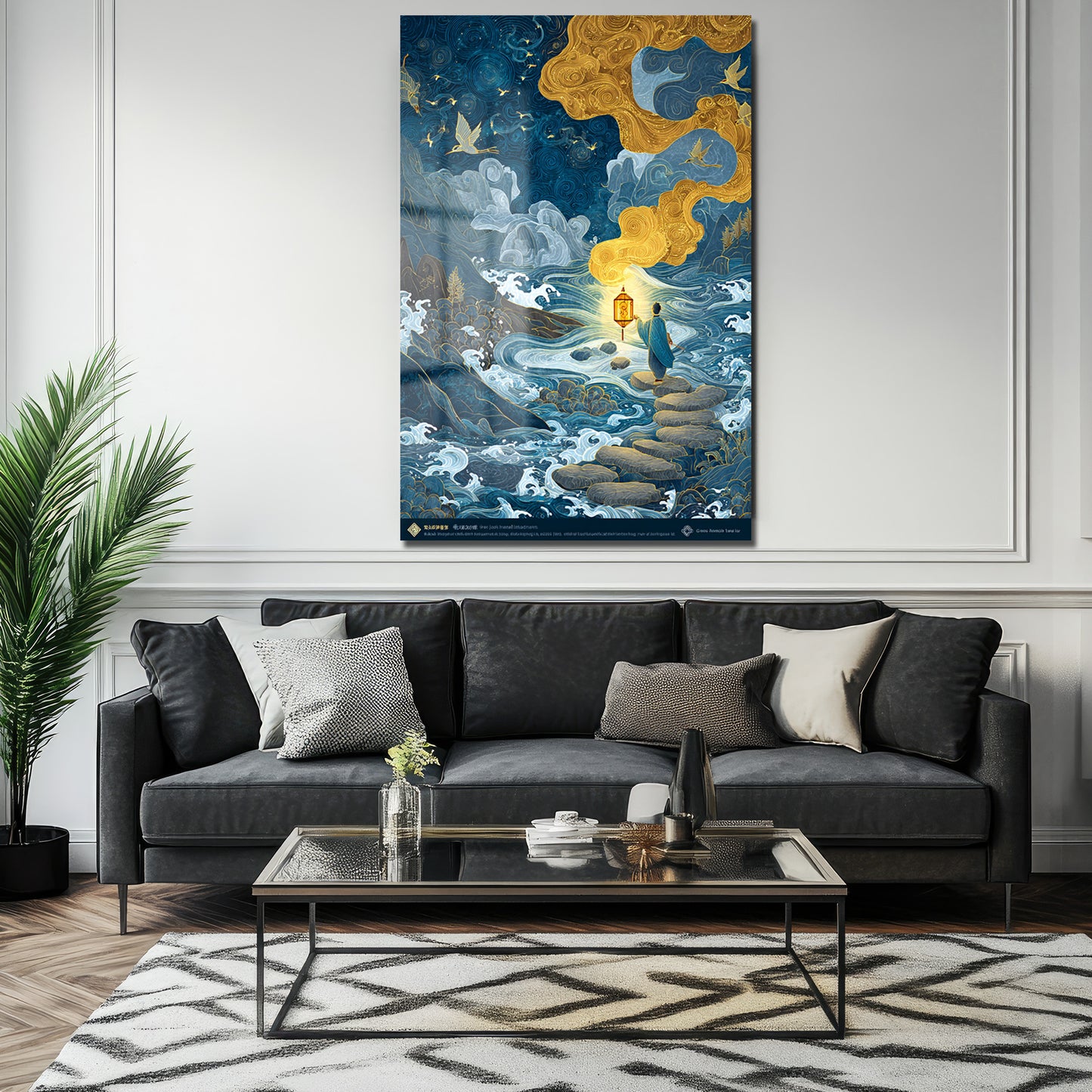 DEKORATİF DİKEY CAM TABLO - TT3492