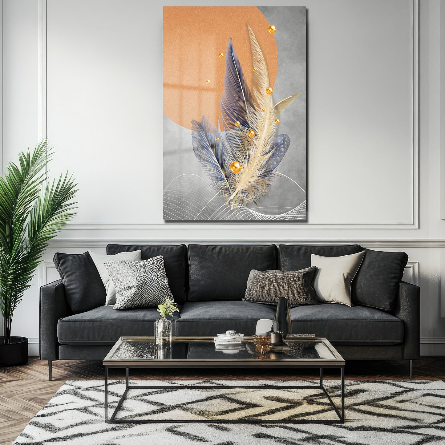 DEKORATİF DİKEY CAM TABLO - TT3499