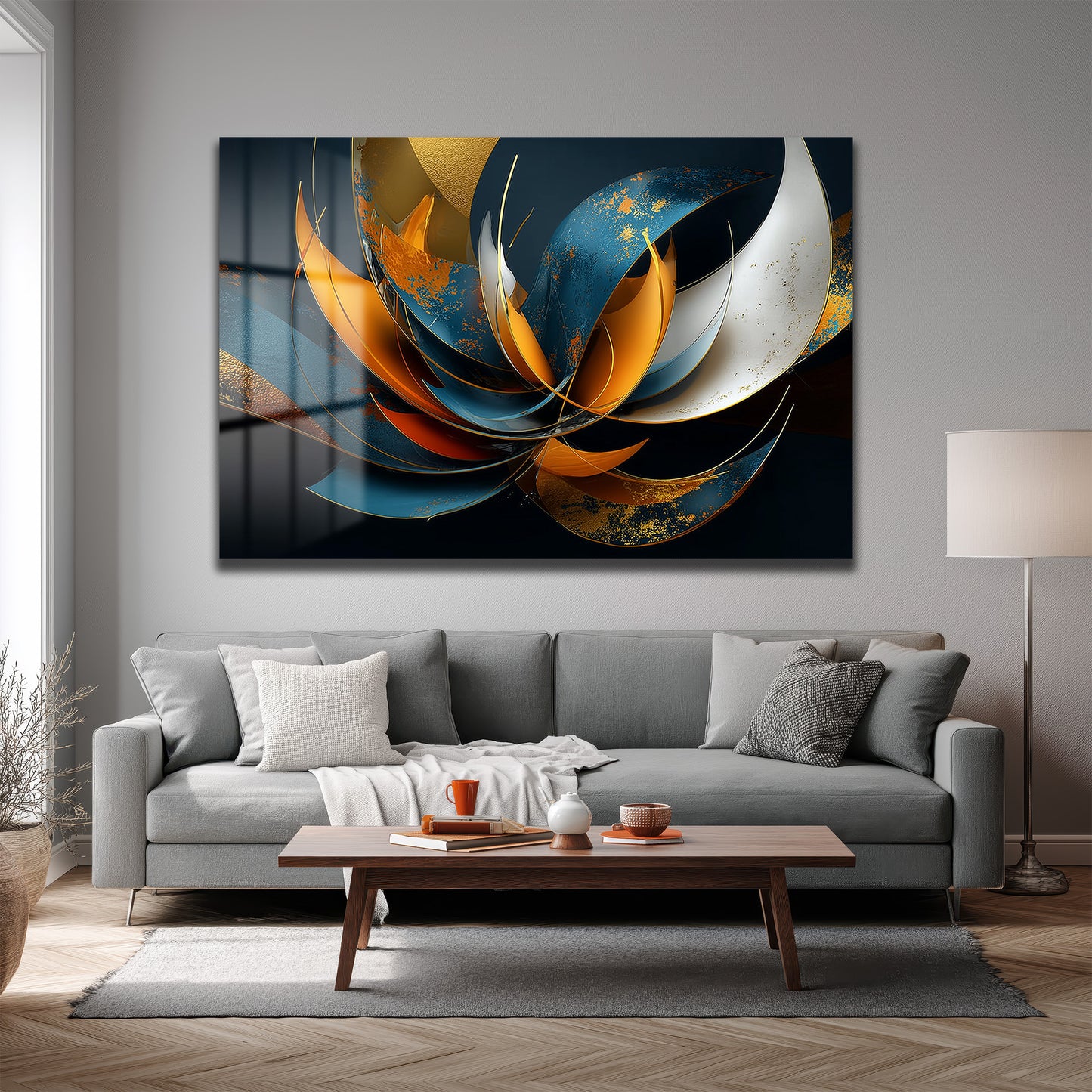 DEKORATİF YATAY CAM TABLO - TT3203