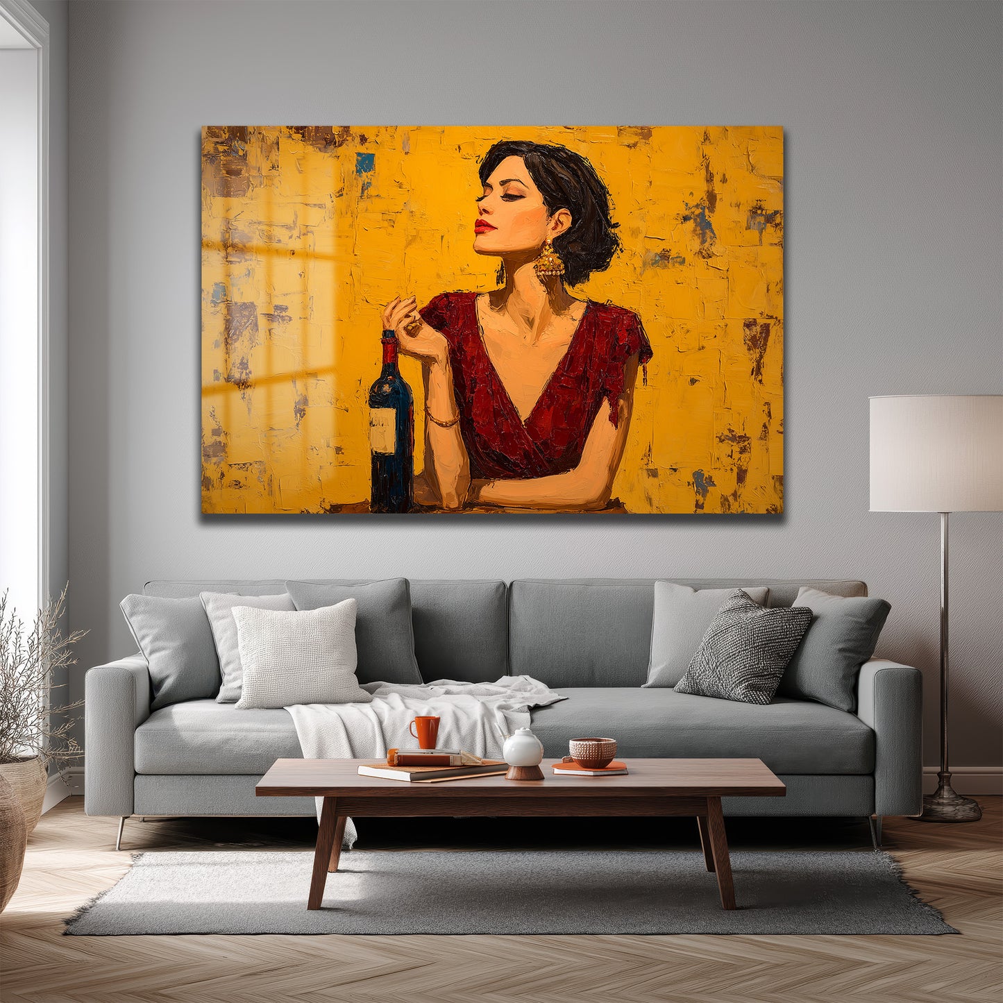 DEKORATİF YATAY CAM TABLO - TT3216