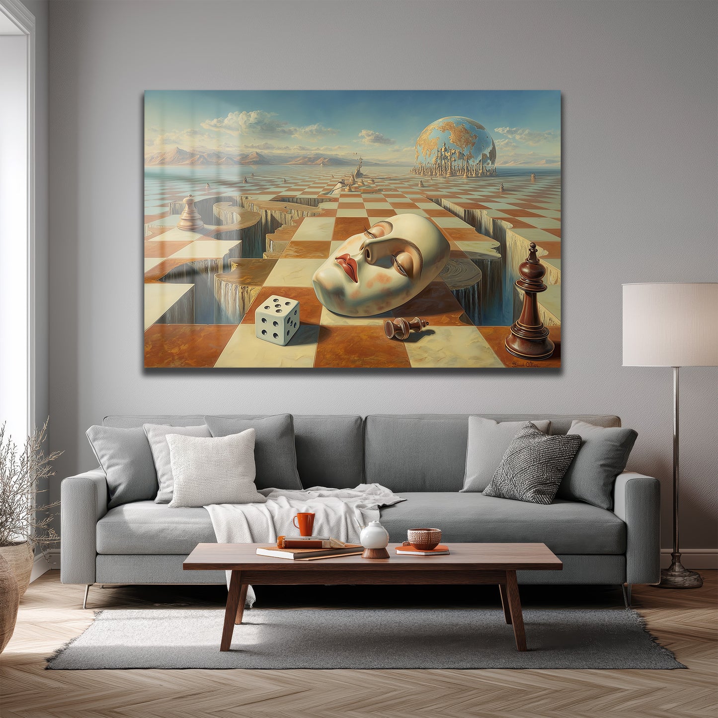 DEKORATİF YATAY CAM TABLO - TT3219