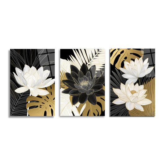 ÜÇLÜ DİKEY CAM TABLO SETİ - TT4082