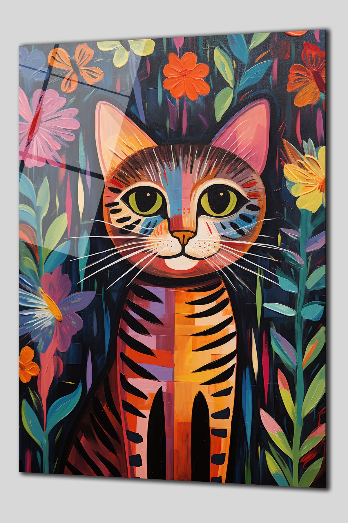 DEKORATİF DİKEY CAM TABLO - TT0122