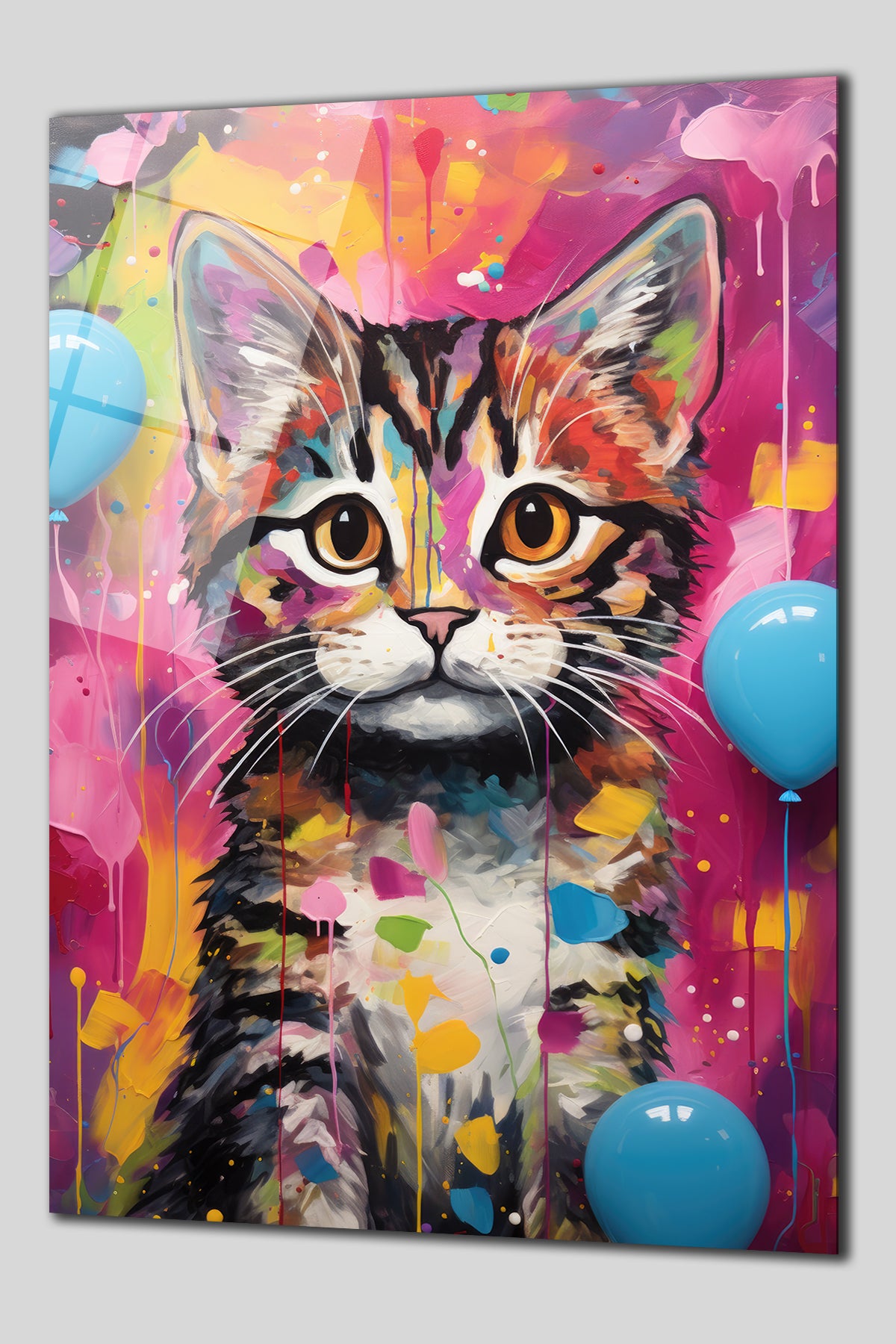 DEKORATİF DİKEY CAM TABLO - TT0121