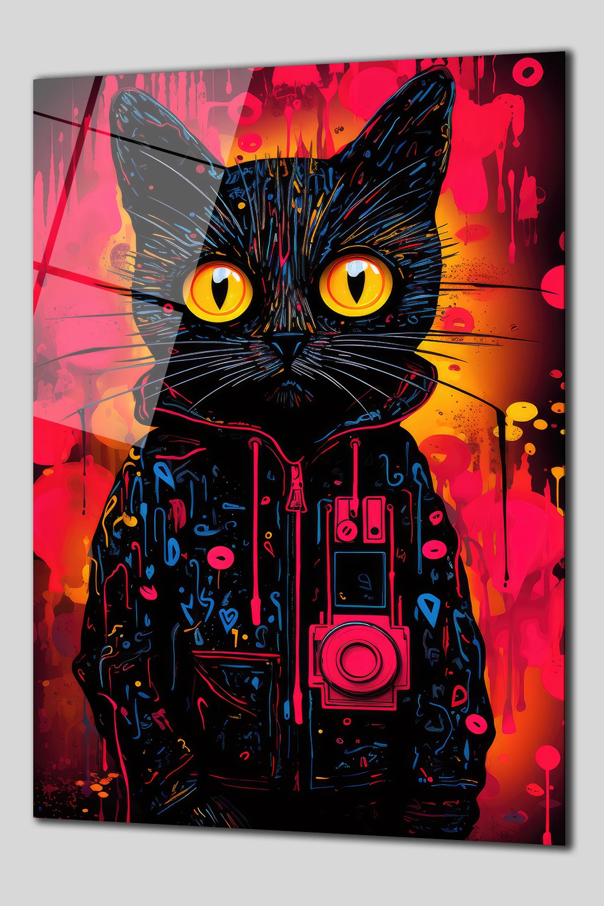 DEKORATİF DİKEY CAM TABLO - TT0131