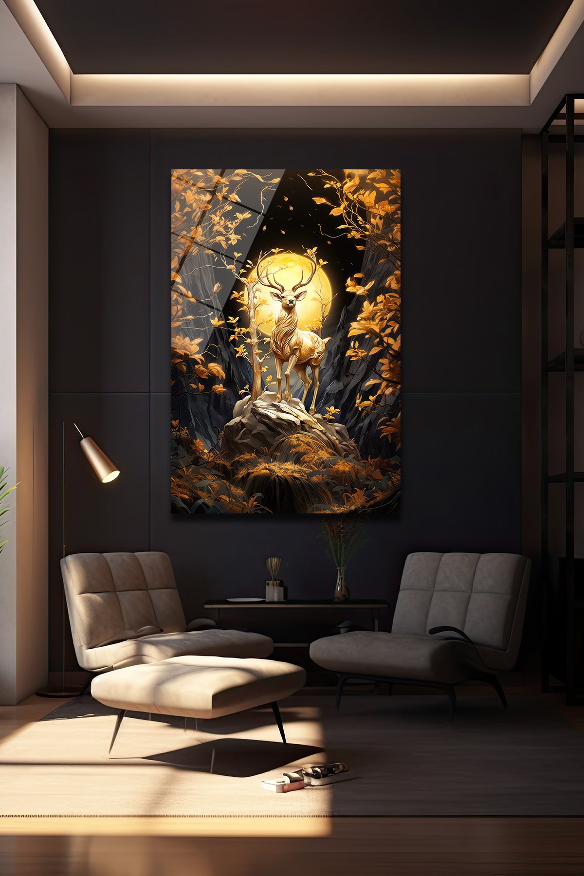 DEKORATİF DİKEY CAM TABLO - TT0203