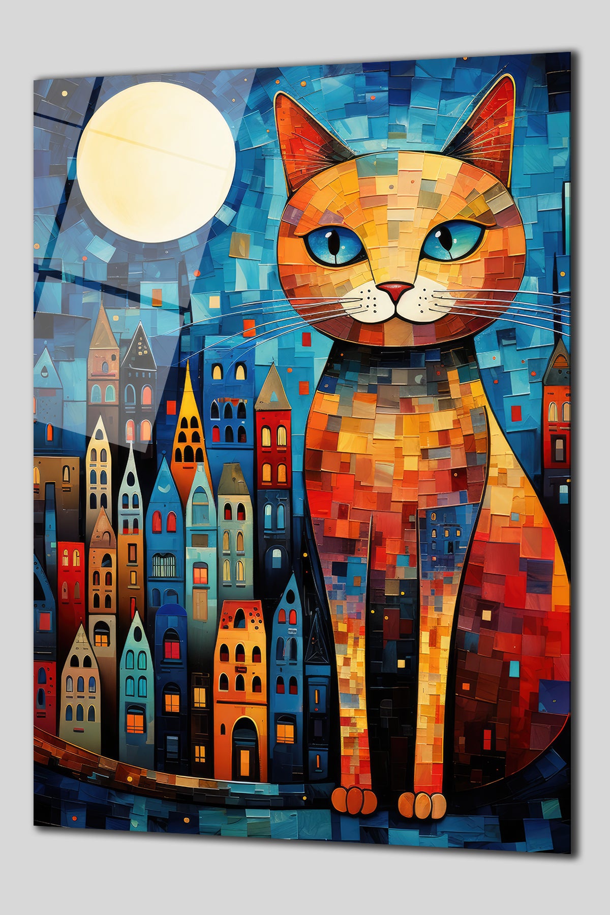 DEKORATİF DİKEY CAM TABLO - TT0123