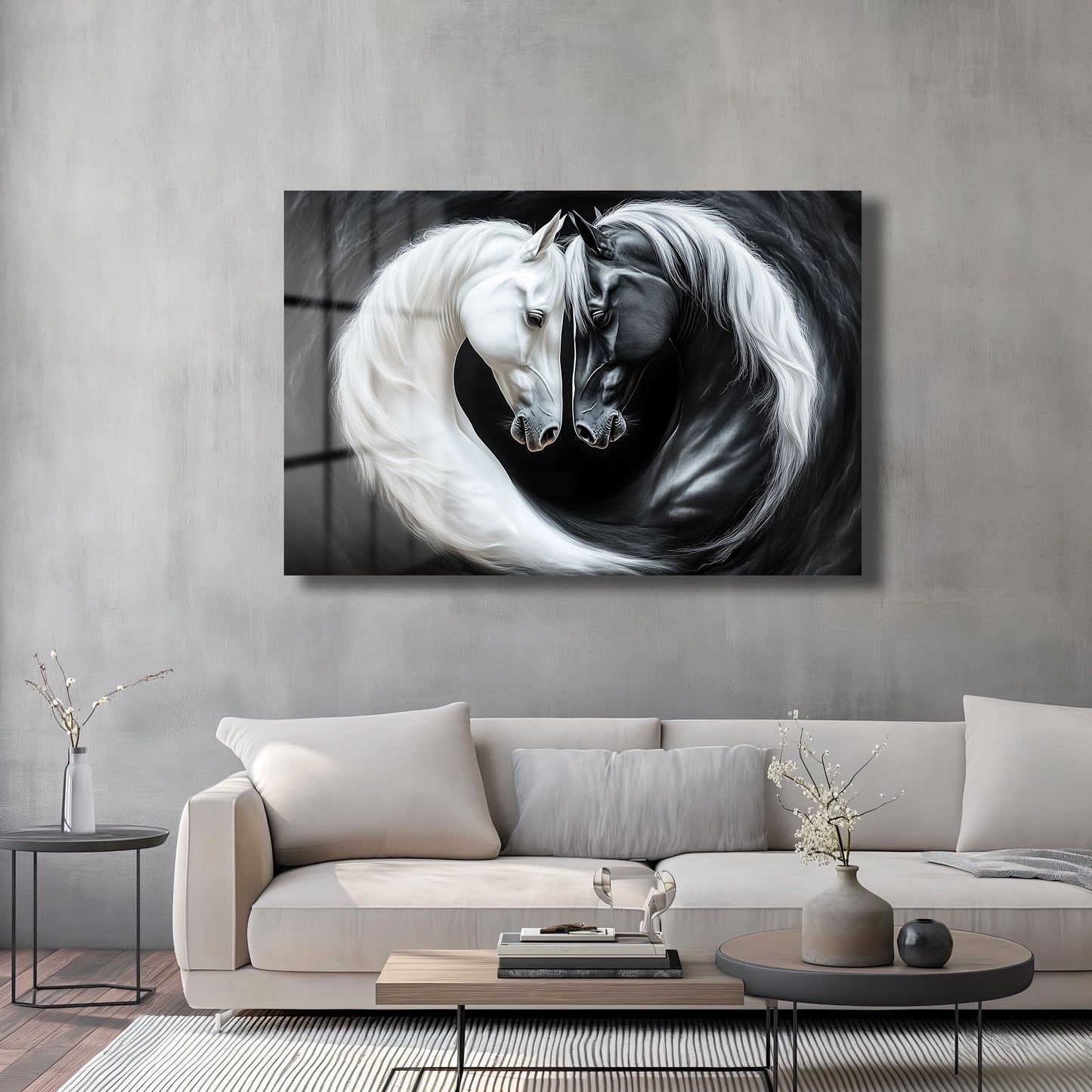 DEKORATİF YATAY CAM TABLO - TT1987