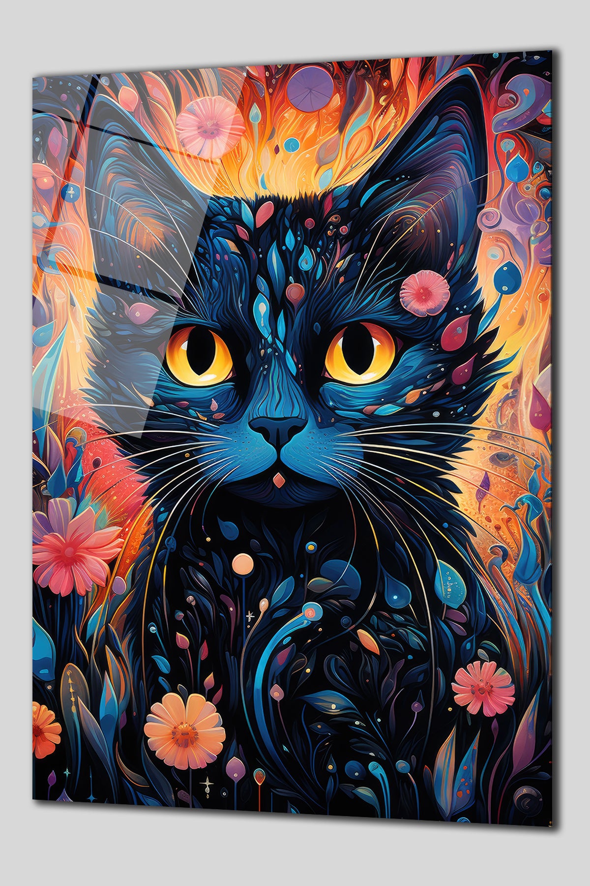 DEKORATİF DİKEY CAM TABLO - TT0128