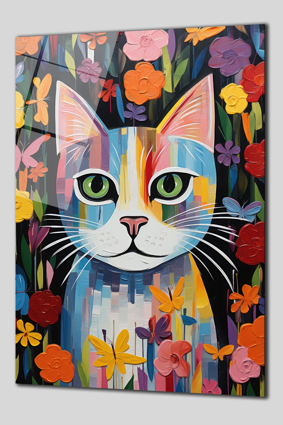 DEKORATİF DİKEY CAM TABLO - TT0124