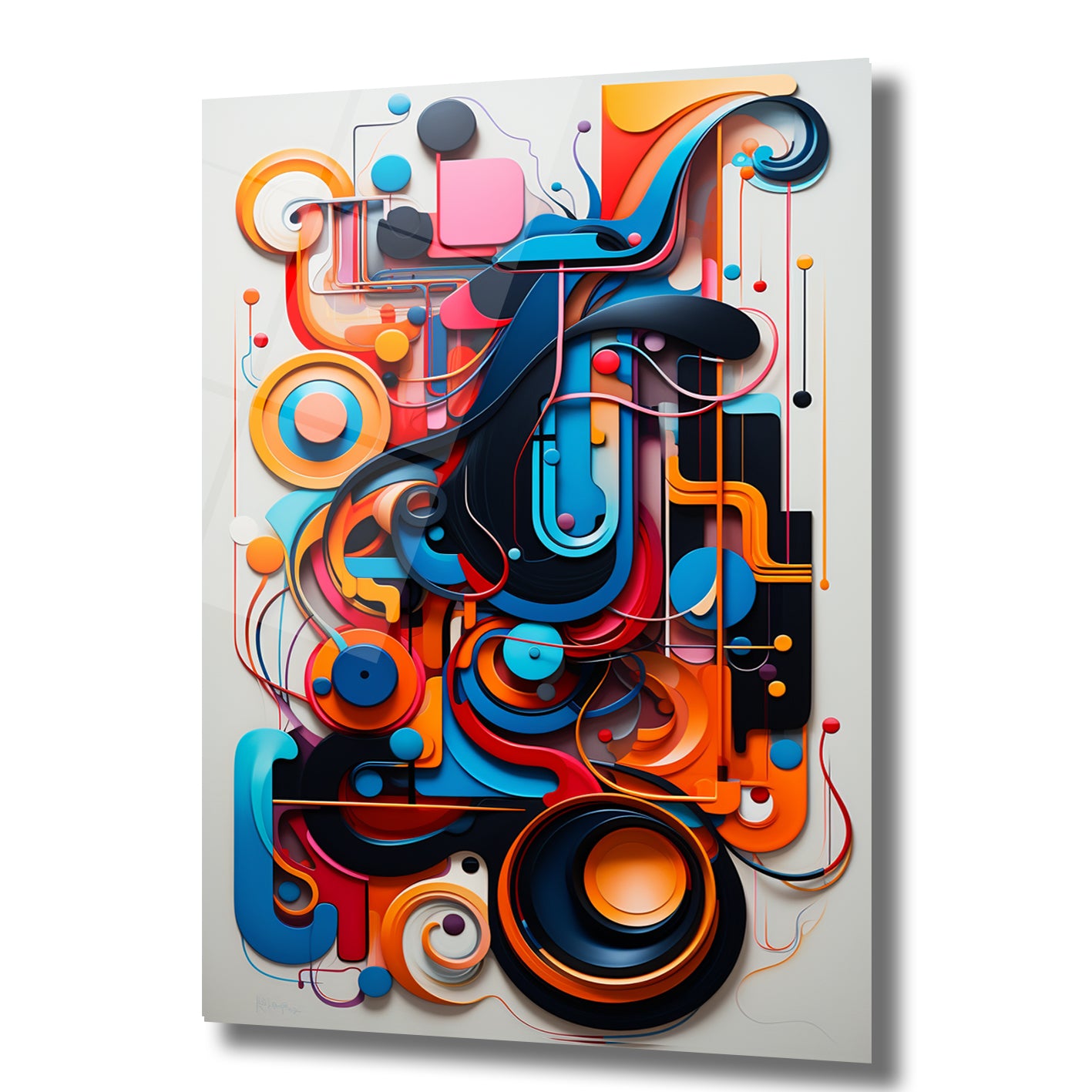 DEKORATİF DİKEY CAM TABLO - TT0054