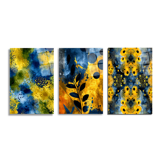 ÜÇLÜ DİKEY CAM TABLO SETİ - TT4130